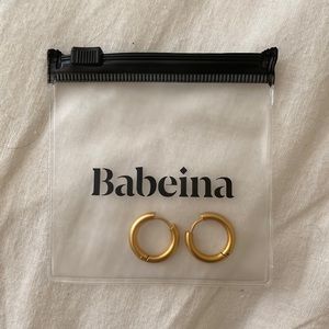 Babeina 12mm gold hoops NWT